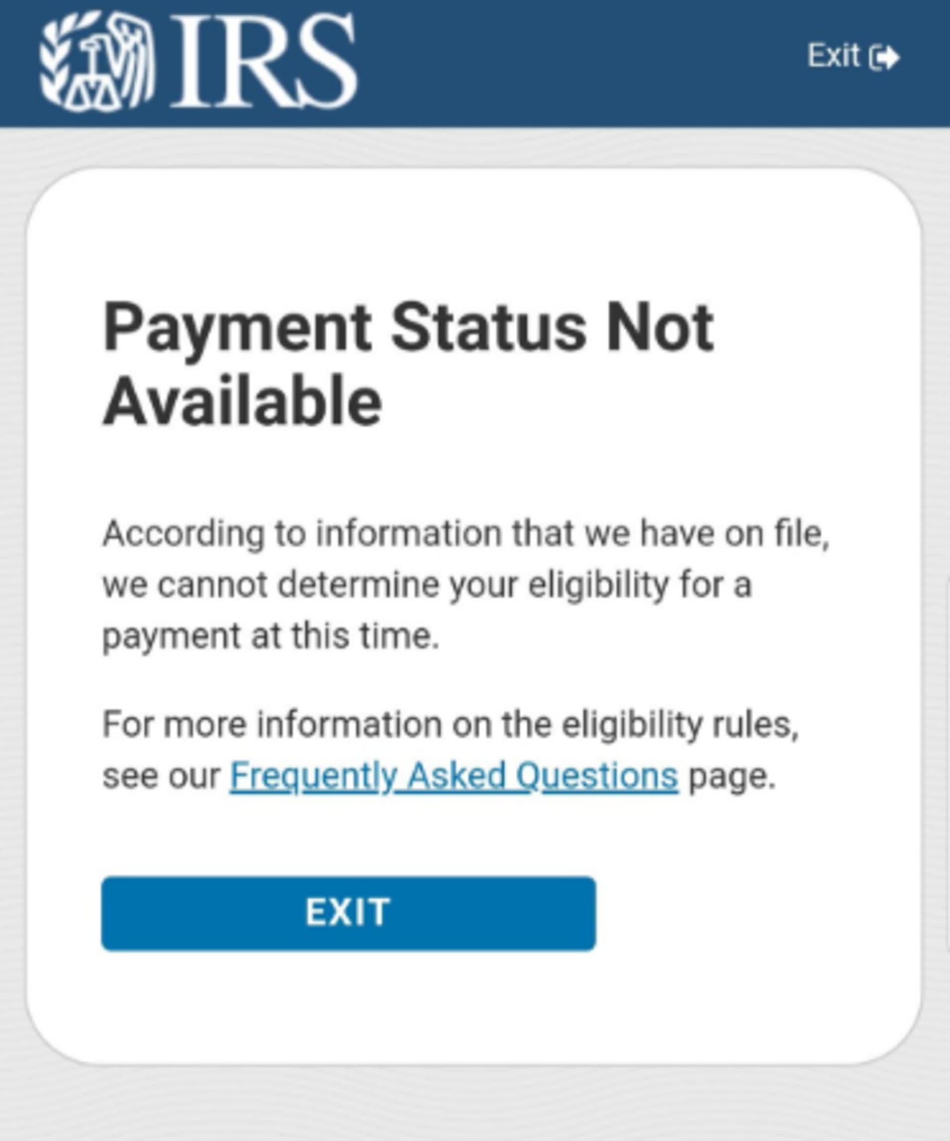 HO: Payment status not available