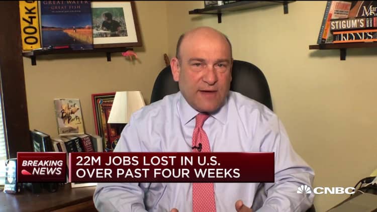 Around 22 million Americans have lost jobs in the last four weeks