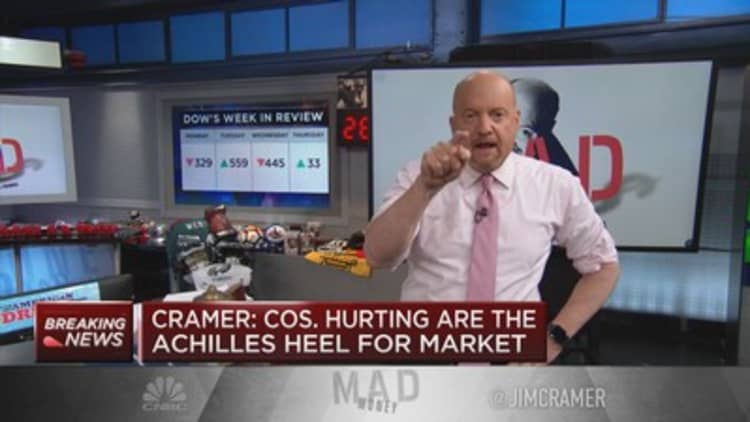 Jim Cramer advises investors to sell these groups of stocks 'whenever they bounce'
