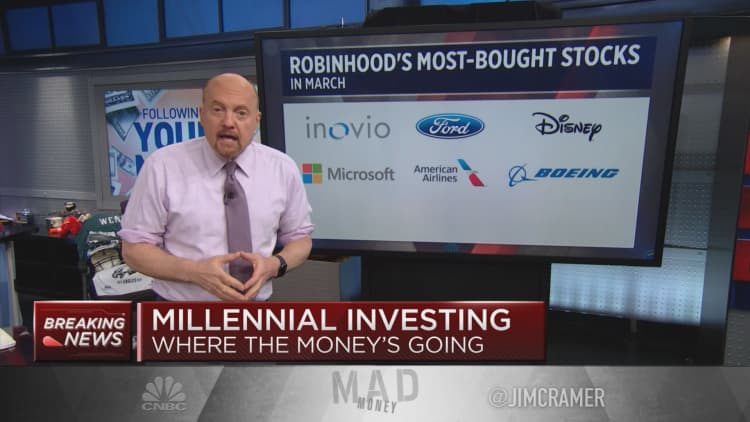 These stocks millennials are investing in are 'very good for speculation,' Jim Cramer says