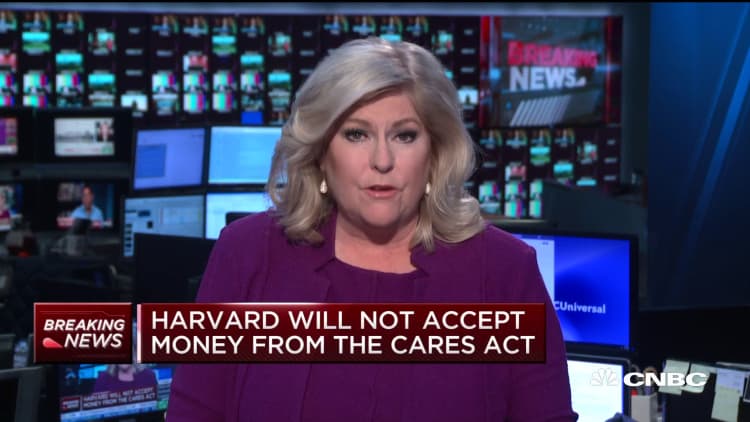 Harvard will not accept money from CARES Act