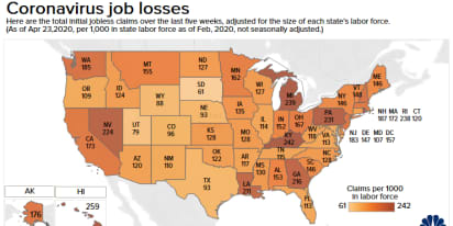 These are the states getting hit the hardest with job losses from coronavirus