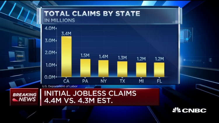 California leads in the number of jobless claims by state