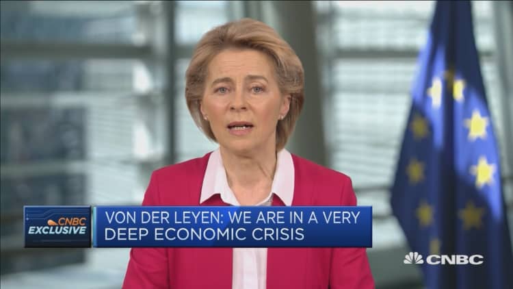 Working on a 7-year budget topped by big recovery program, EU's von der Leyen says