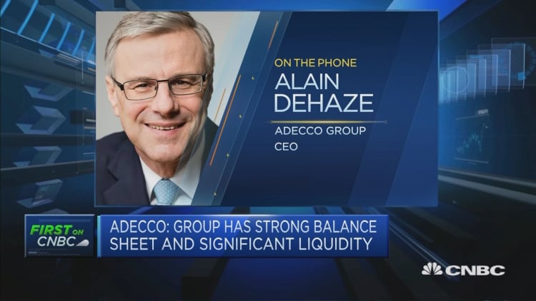 Expecting second quarter to be the trough in our earnings, Adecco CEO says
