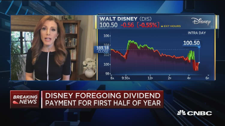 Disney foregoing dividend payment for first half of year