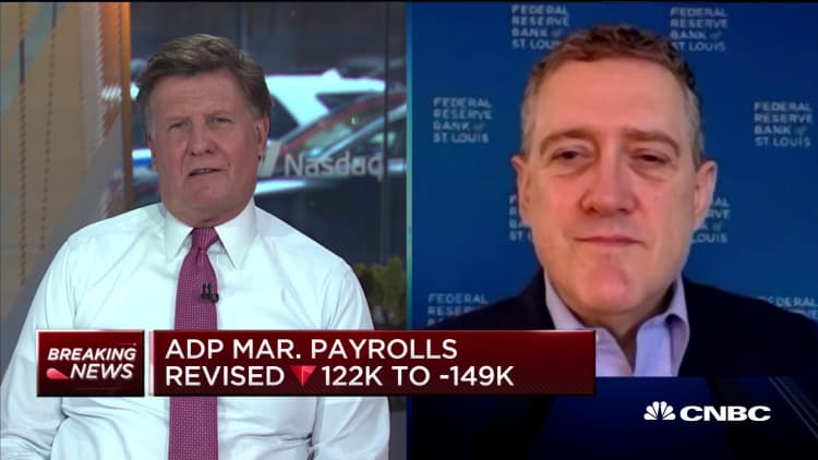St. Louis Fed's Bullard: We expect a very sharp increase in unemployment