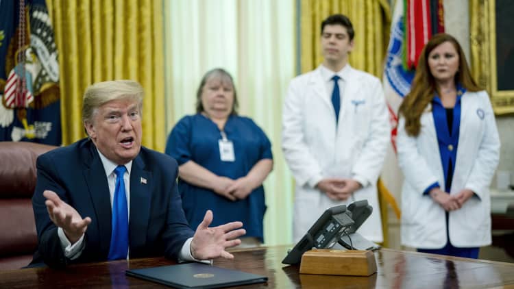 President Trump rebukes nurse in coronavirus personal protective equipment exchange