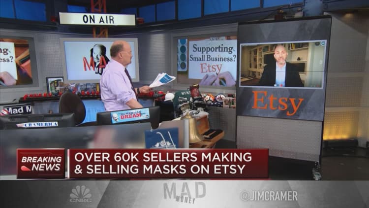 Etsy CEO: Merchants sold 12 million face masks, sales jumped 79% in April