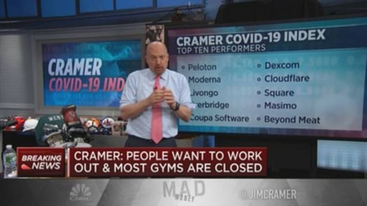 Jim Cramer reviews Top 10 performers on the 'Cramer Covid-19 Index' of stocks'