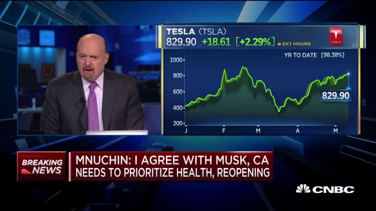 Cramer on Elon Musk's fight with California: It's time to open up that factory
