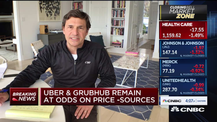 Uber and GrubHub remain far apart on offer price, sources tell CNBC