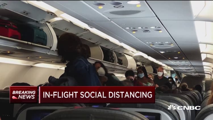 Head of House Transportation Committee urges airlines to enforce social distancing
