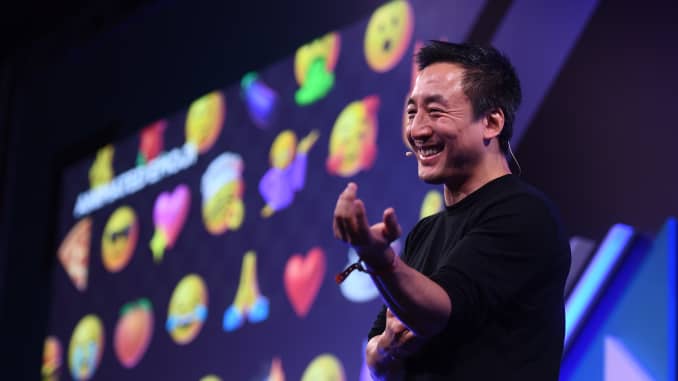Alex Chung, Founder, GIPHY, on ContentMakers stage during day two of Web Summit 2019 at the Altice Arena in Lisbon, Portugal.