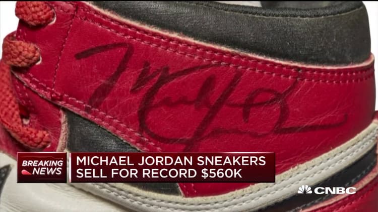 Michael Jordan sneakers sell for record $560,000