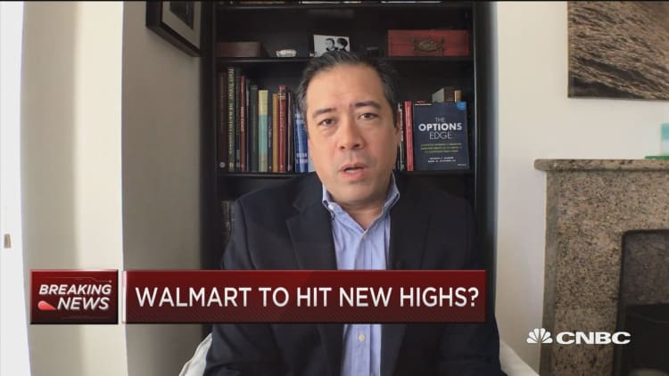 Options traders bet Walmart could hit new all-time highs this week