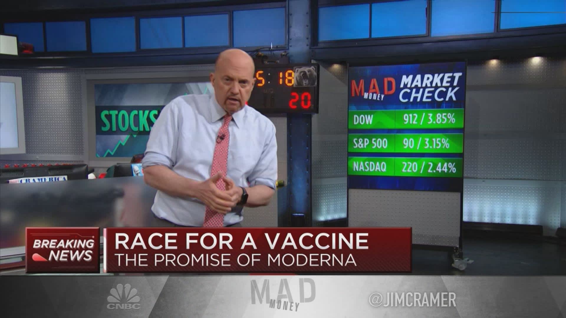 Jim Cramer Breaks Down How Moderna Vaccine Progress Sparked A Rally