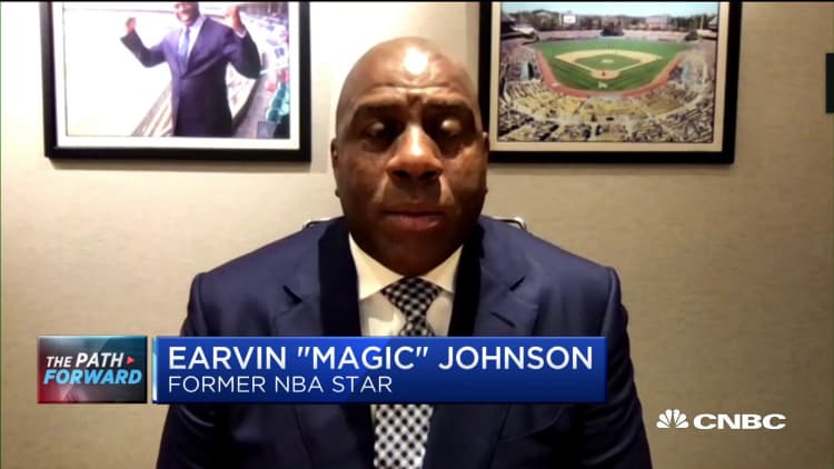NBA legend Magic Johnson on small business relief and the return of pro sports