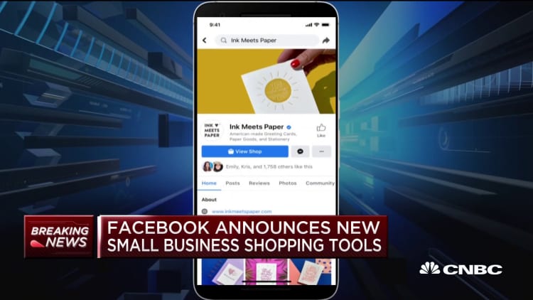 Facebook announces new small business shopping tools