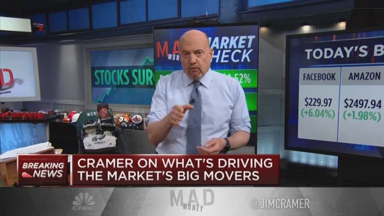 FAANG emerges as the latest group to lead the market, Jim Cramer says