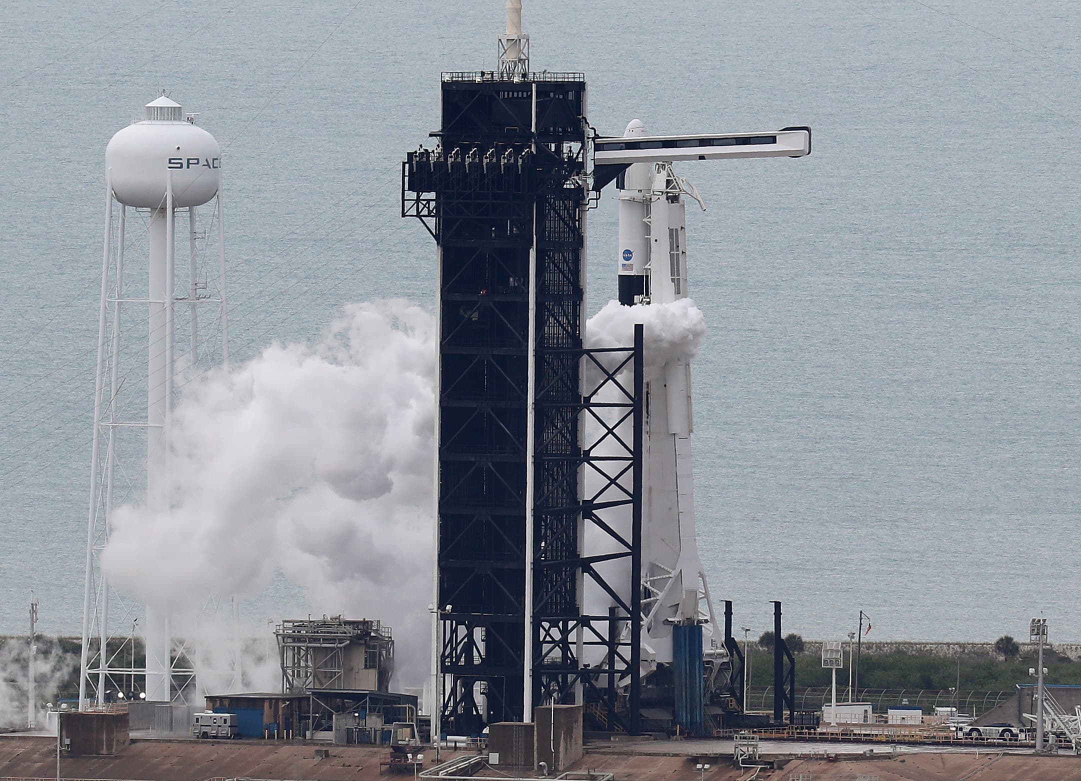 SpaceX and NASA postpone historic astronaut launch due to bad weather - CNBC