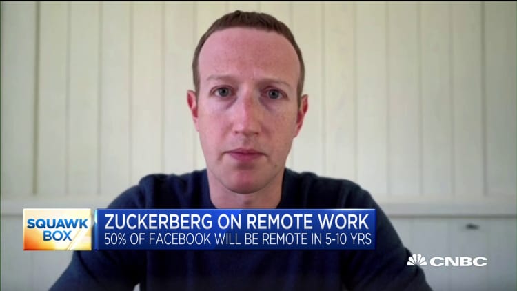 Facebook CEO Mark Zuckerberg on the advantages of a remote workforce