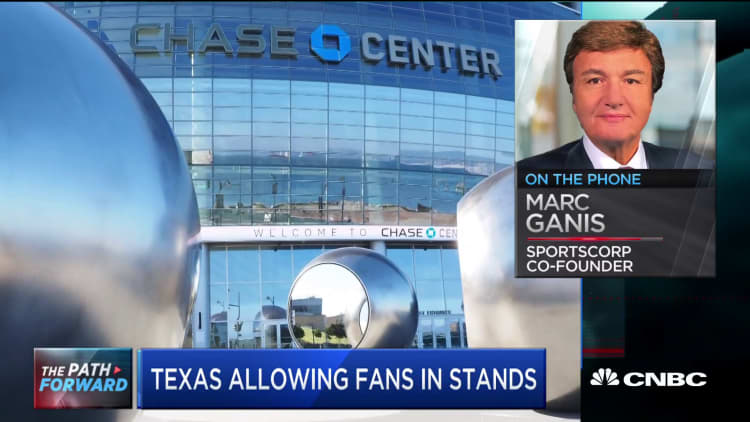 Texas to allow fans in stands at professional sporting events