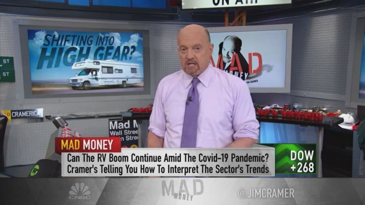 Coronavirus gave the RV industry a 'huge, long-term boost,' Jim Cramer says