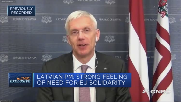 European response to Covid-19 crisis is 'invest, invest, invest,' Latvian Prime Minister says