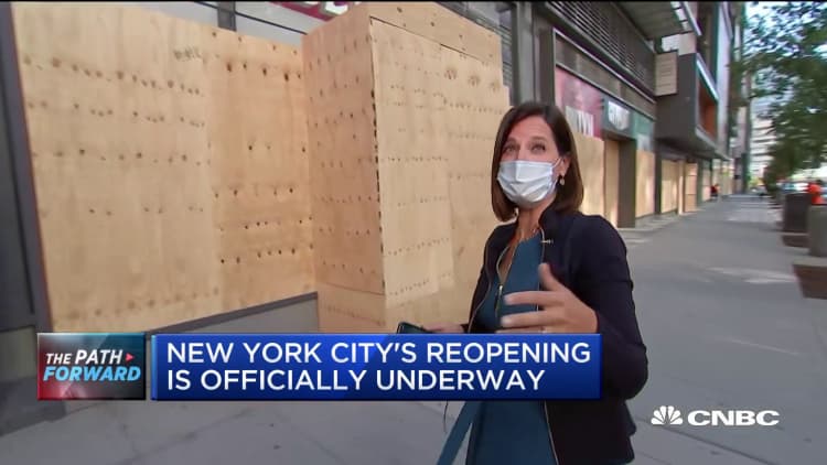 New York City officially begins its 'Phase One' reopening