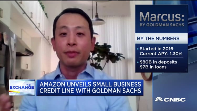 Amazon unveils small business credit line with Goldman Sachs