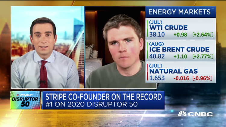 Stripe co-founder John Collison on nabbing top spot on CNBC's Disrupter 50 list
