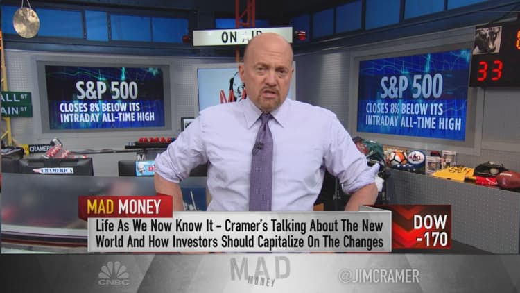The social distancing stock themes are 'longer-lasting' than first thought, Jim Cramer says