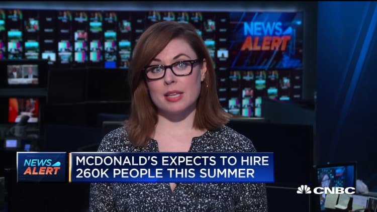 McDonald's expects to hire 260K people this summer
