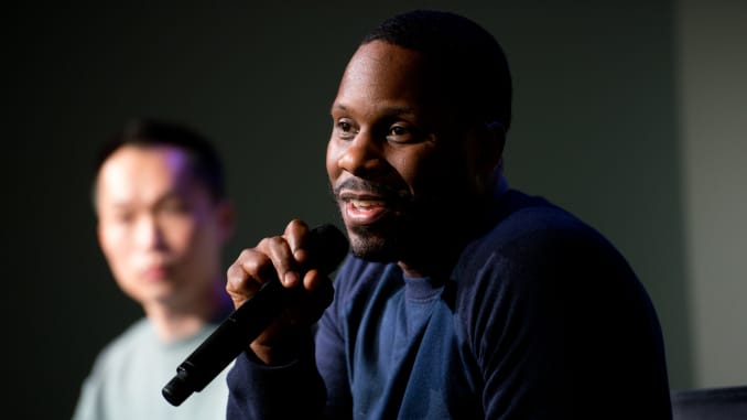 CMO of Beats by Dr. Dre Omar Johnson attends 'Meet The Designer' at Apple Store Soho on December 13, 2014 in New York City.