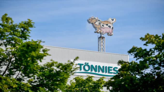 The Toennies meat packing plant stands during the coronavirus pandemic in Rheda-Wiedenbrueck on June 19, 2020 near Guetersloh, Germany.