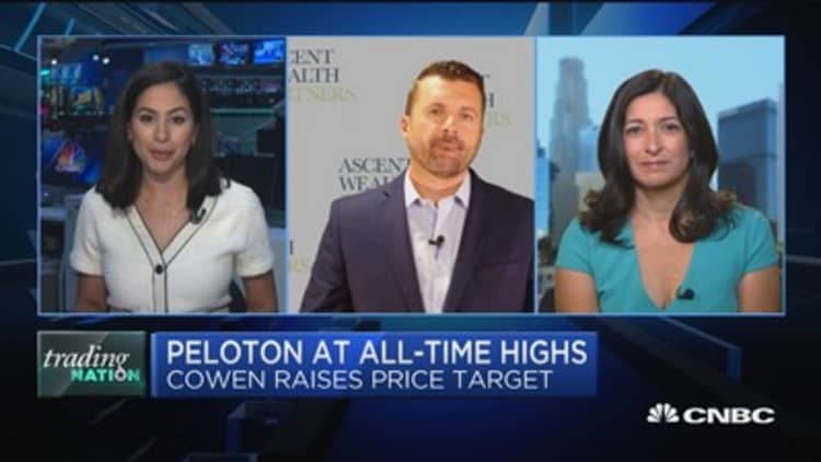 Trading Nation: Peloton shares reach all-time highs after Cowen raises price target