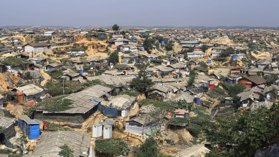 A landscape view in the Balukhali camp, a Rohingya refugee settlement in Cox's Bazar, Bangladesh on Feb. 11, 2019.
