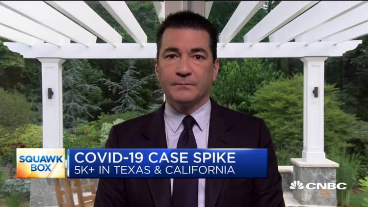 Gottlieb: States with Covid-19 case count under control may restrict travel from areas seeing spikes