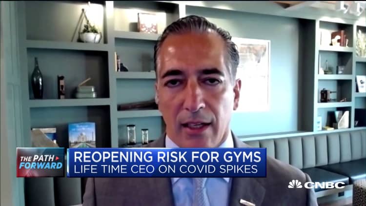 Life Time CEO on reopening risks for gyms as coronavirus cases spike