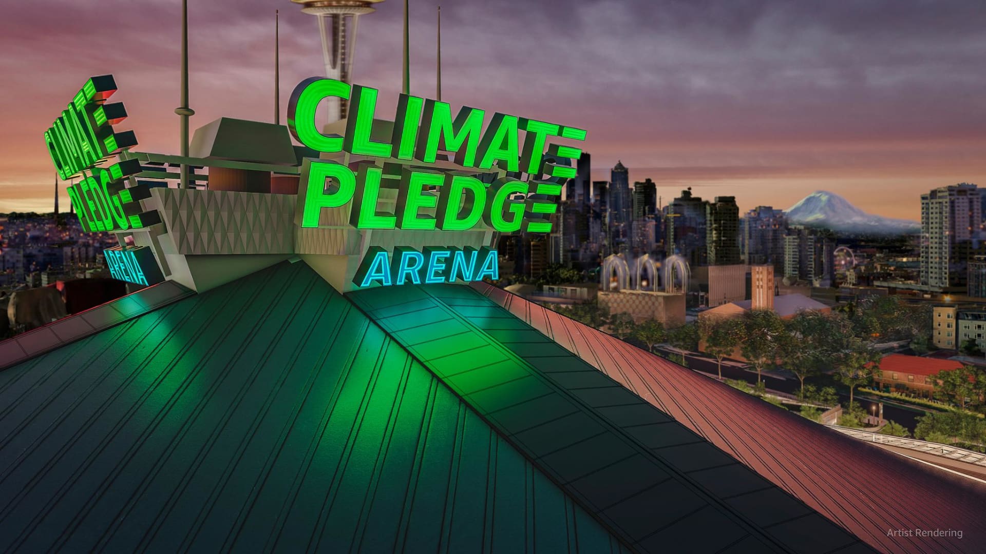 Amazon bought the naming rights to rename Key Arena to Climate Change Arena.