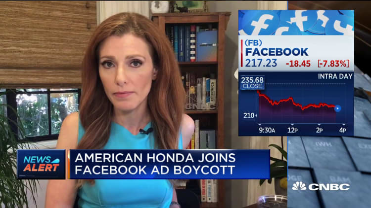 American Honda joins Facebook ad boycott for July