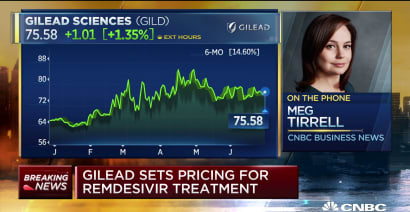 Gilead sets US price for Covid-19 drug remdesivir at $3,120 for typical treatment