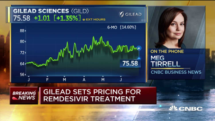 Gilead sets US price for Covid-19 drug remdesivir at $3,120 for typical treatment