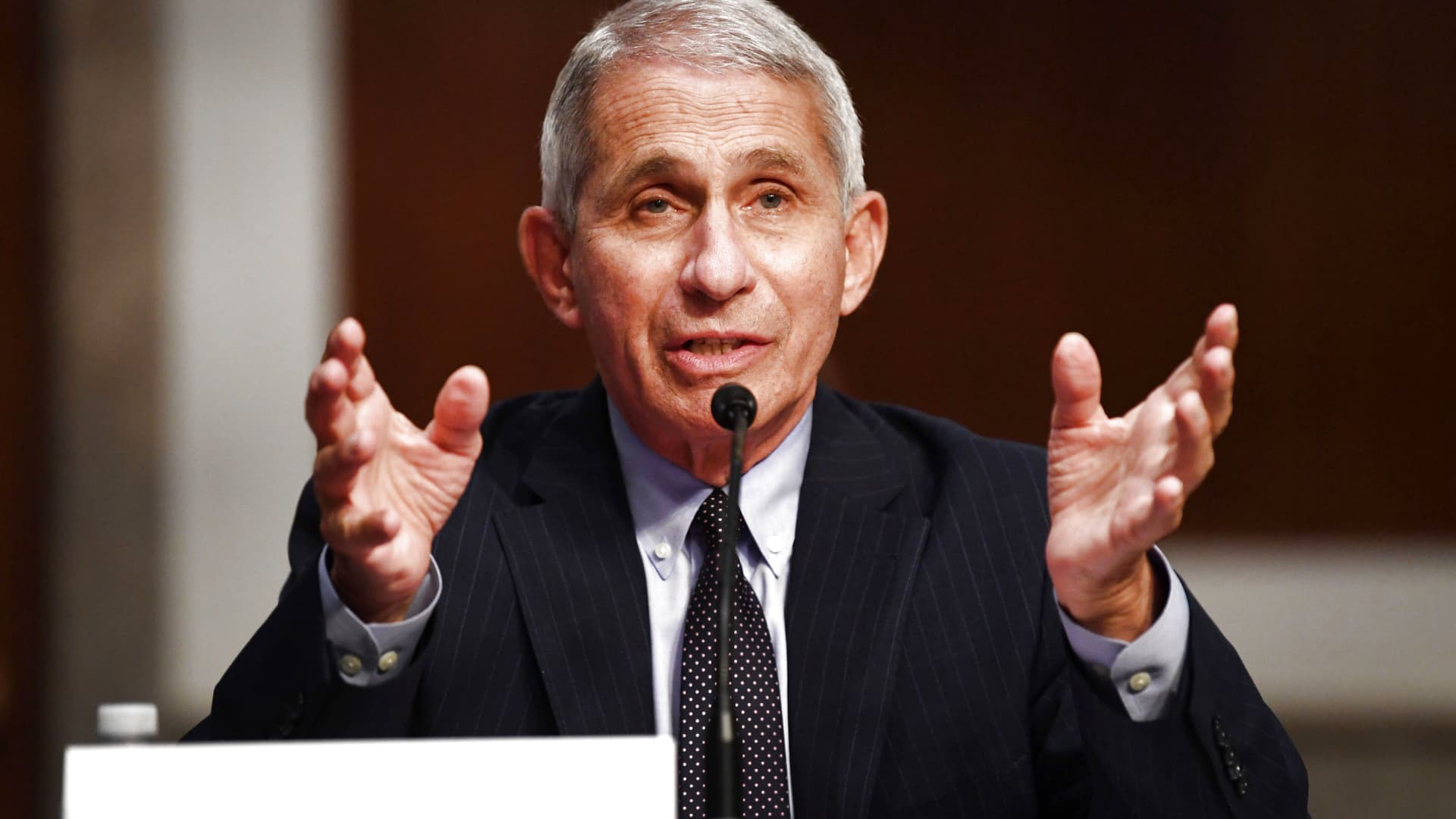 Dr. Anthony Fauci, director of the National Institute for Allergy and Infectious Diseases, testifies before the Senate Health, Education, Labor and Pensions (HELP) Committee hearing on Capitol Hill in Washington DC on June 30, 2020 in Washington, DC.
