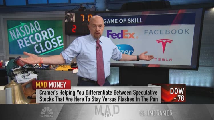 Jim Cramer reveals a list of blue chips benefiting from the pandemic environment