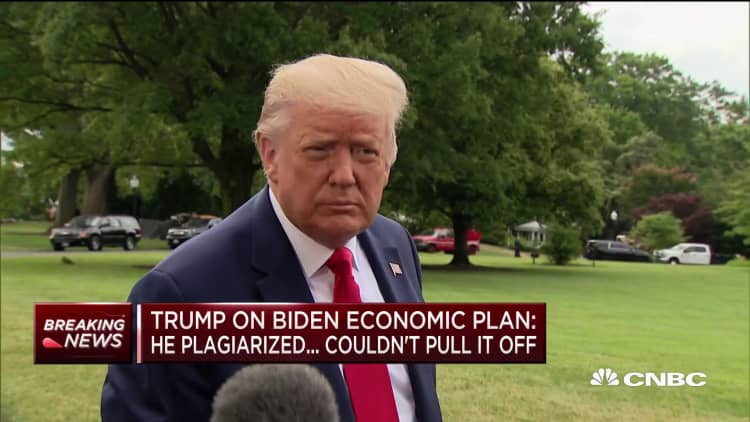 Trump on Biden's economic policy plan: 'He plagiarized from me'