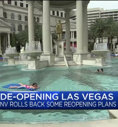 Nevada rolls back some reopening plans