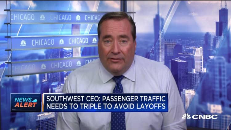 Southwest CEO says passenger traffic needs to triple to avoid layoffs