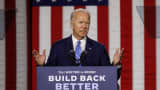 Democratic U.S. presidential candidate and former Vice President Joe Biden speaks about modernizing infrastructure and his plans for tackling climate change during a campaign event in Wilmington, Delaware, U.S., July 14, 2020.